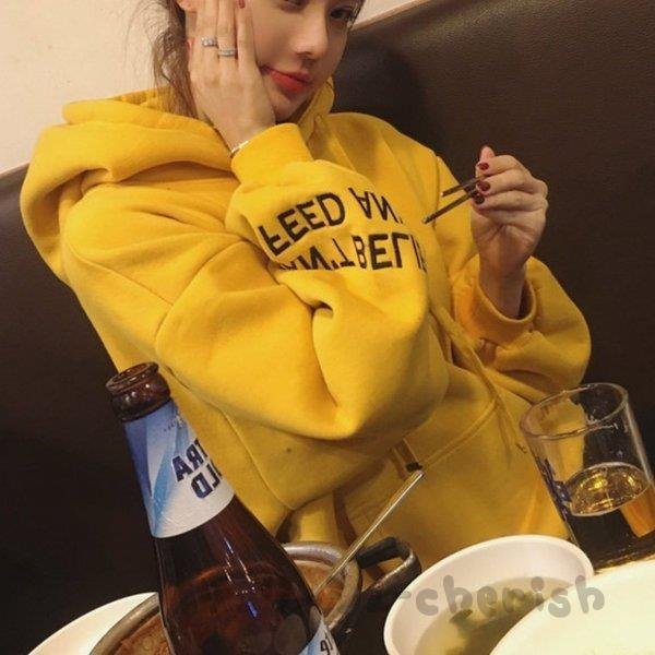 パーカーレディース裏起毛長袖無地ゆったりフーディープルオーバーオーバーサイズスウェット大きいサイズイ