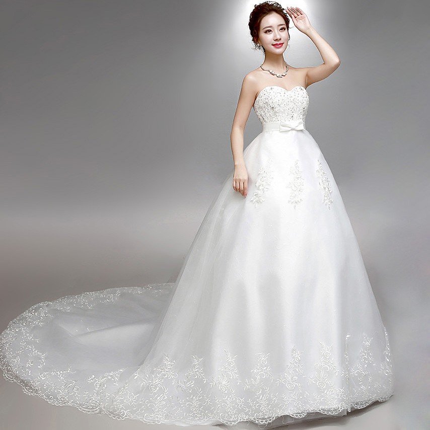 マタニティドレス 花嫁 ウエディングドレス 安い ウェディングドレス 二次会 エンパイア 結婚式 お呼ばれ ロングドレス ブライダル トレーンドレス 夏