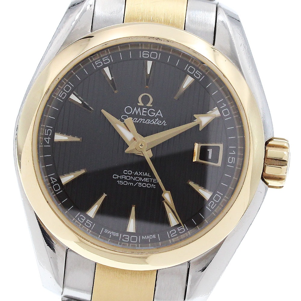 オメガ OMEGA 231.20.30.20.06.002 シーマスター アクアテラ 150M SS/YG デイト 自動巻き レディース _919509【中古】