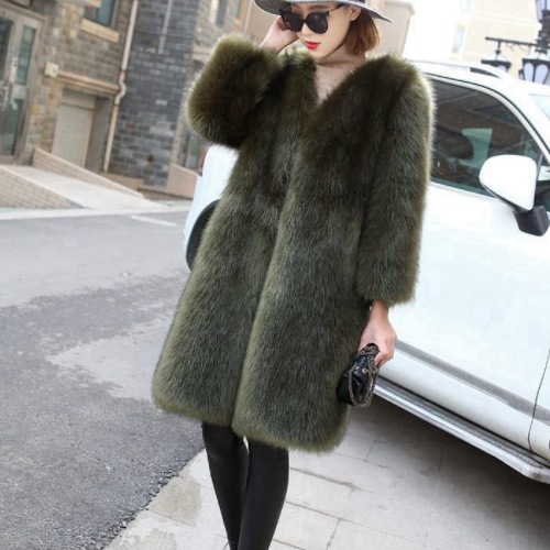 ファーコート フォックスファー タヌキファーコート　ロングコート A2092