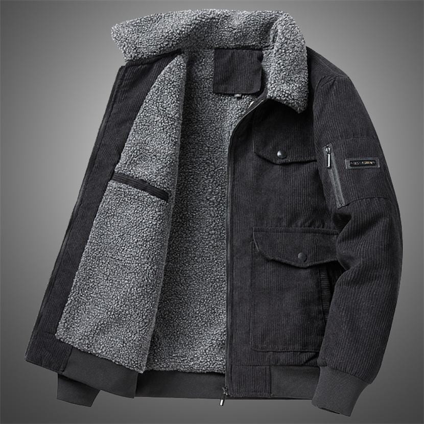 メンズ 中綿ジャケット ボアコート カジュアル外套 折襟 オーバーコート通勤 防寒服 ポケット アウトドア 普段着 男子上着 冬 アウター