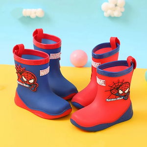 新作 大人気 スパイダーマン パ レインブーツ レインシューズ 春 夏 秋 長靴 キッズ おしゃれ 雨靴 梅雨対策 滑りにくい 男の子 女の子 超軽量 通学着