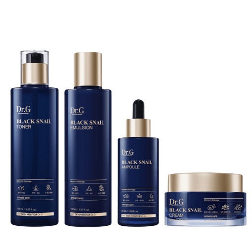 ブラックスネイル 4種スキンケアセット（トナー150ml+エマルジョン150ml+アンプル50ml+クリーム50ml）