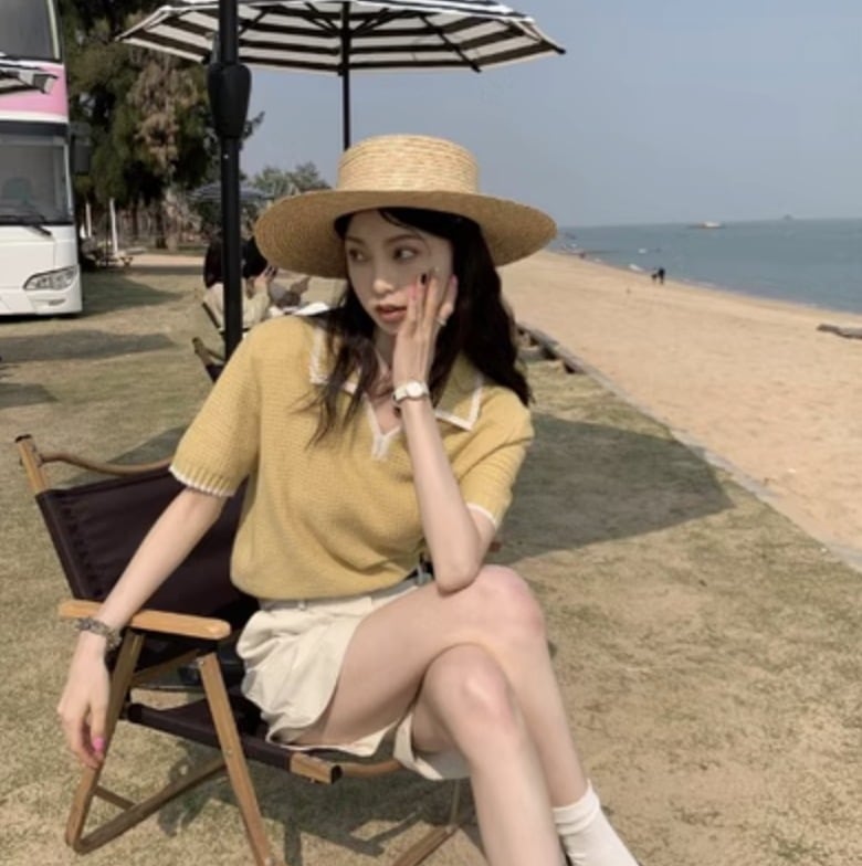 トップス カットソー ニットソー セーター 袖あり 半袖 かわいい 大人可愛い きれいめ シンプル カジュアル 大人 上品 おしゃれ お洒落 かっこいい レトロ 大人女子 こなれ感 ラフ スポーティー