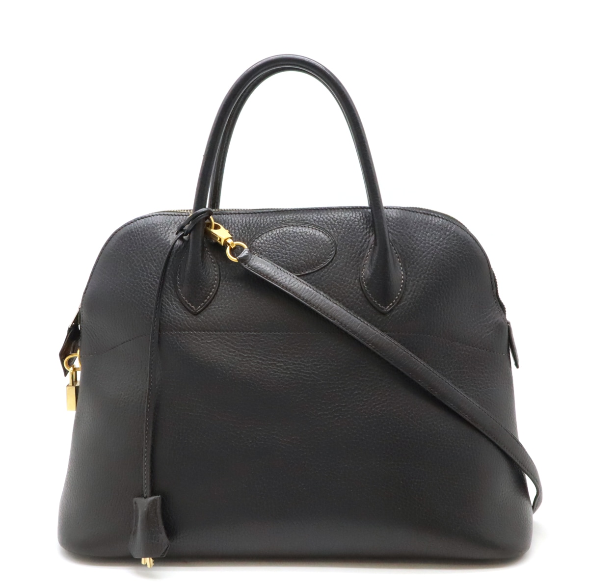 ボリード35 ハンドバッグ 2WAY ショルダーバッグ 肩掛け トリヨン レザー ブラック 黒 ゴールド金具 W刻印