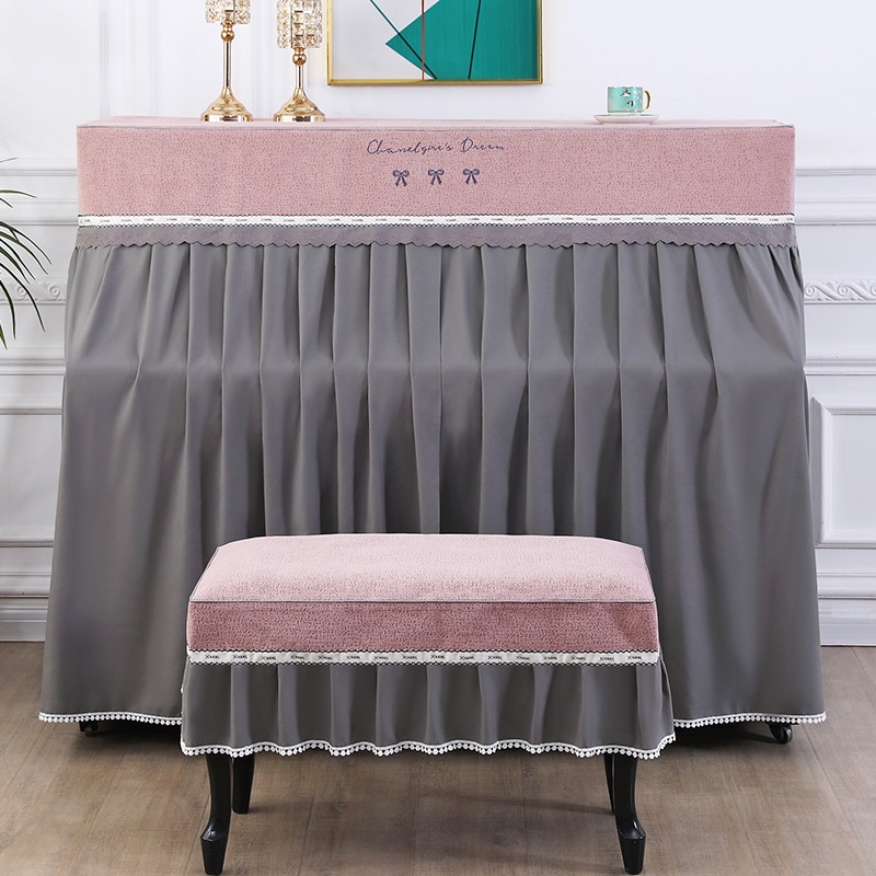 ピアノカバー 椅子カバー 2点セット フルカバー ピアノトップカバー 電子ピアノカバー アップライトピアノカバー デジタルピアノカバー 防塵カバー ピアノカバーセット 無地 可愛い おしゃれ 韓国風