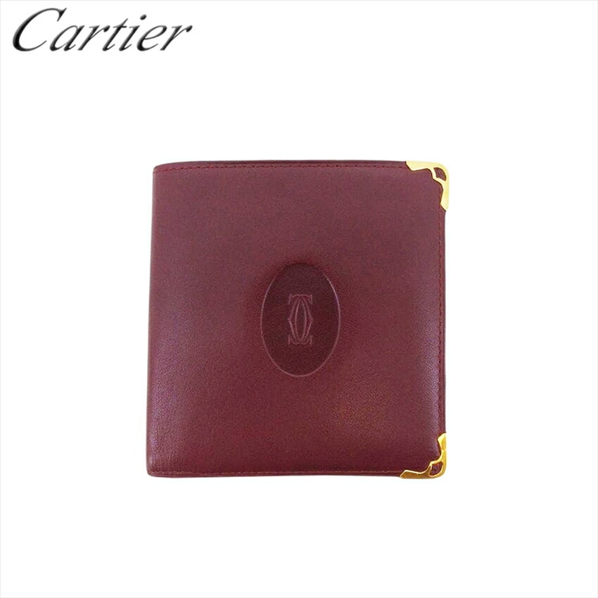 カルティエ 二つ折り 財布 ミニ財布 レディース メンズ マストライン Cartier 中古 24,508円