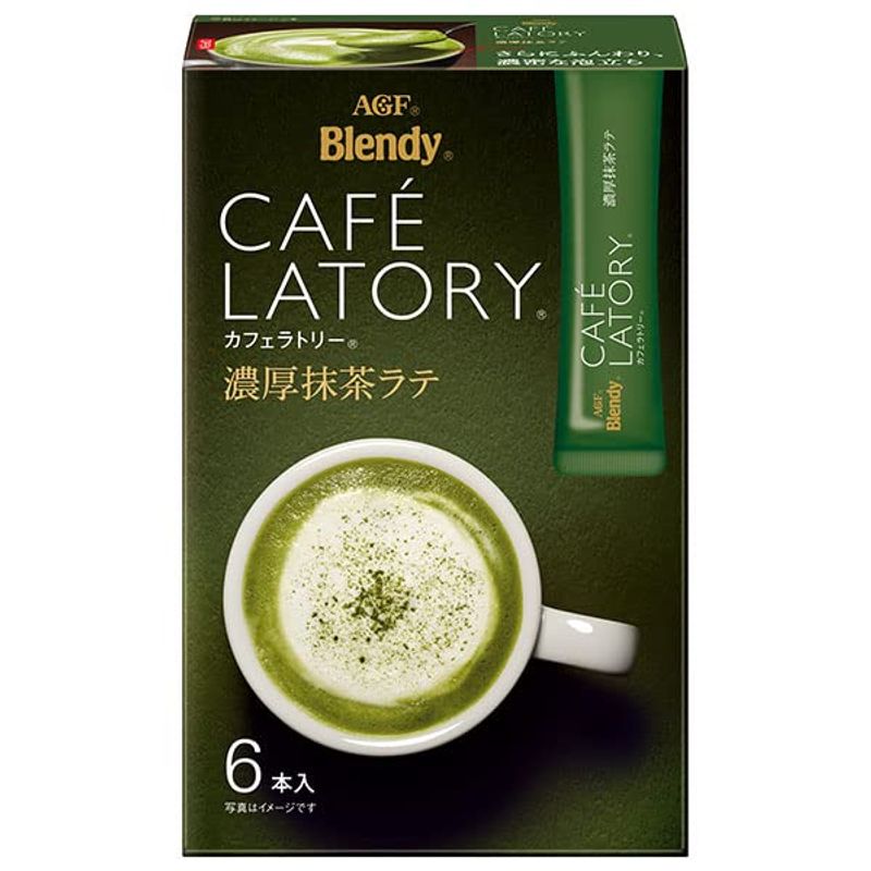 【在庫一掃】 AGF 6本入24箱 濃厚抹茶ラテ カフェラトリースティック インスタントコーヒー
