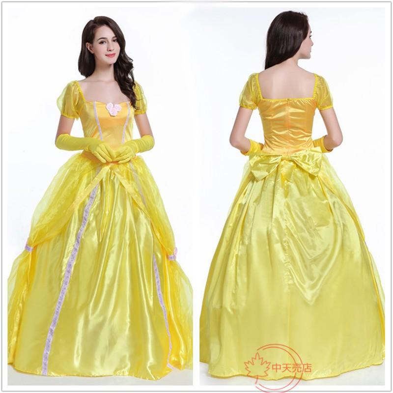 【本日限定】ハロウィン 大きなサイズ プリンセス ドレス コスプレ 仮装 レディース 大人用 イエロー 女王 王宮 童話 アニメ 舞台劇 演出 パーティー Halloween 変装 衣装