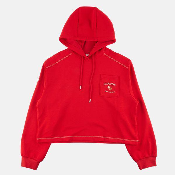 女性ルーズフィットタブルテンションフード付きTシャツ QP322OHD71_P407300036