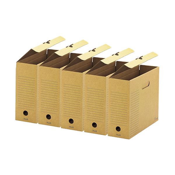 （まとめ）プラス ボックスファイル FL-081BF 蓋付 A4E〔×20セット〕 まとめ）プラス ボックスファイル・フタ付A4ヨコ 背幅100mm FL-081BF