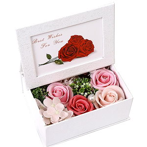 ソープフラワー 花束 ボックス ローズ カーネーション 誕生日プレゼント バレンタインデー 母の日
