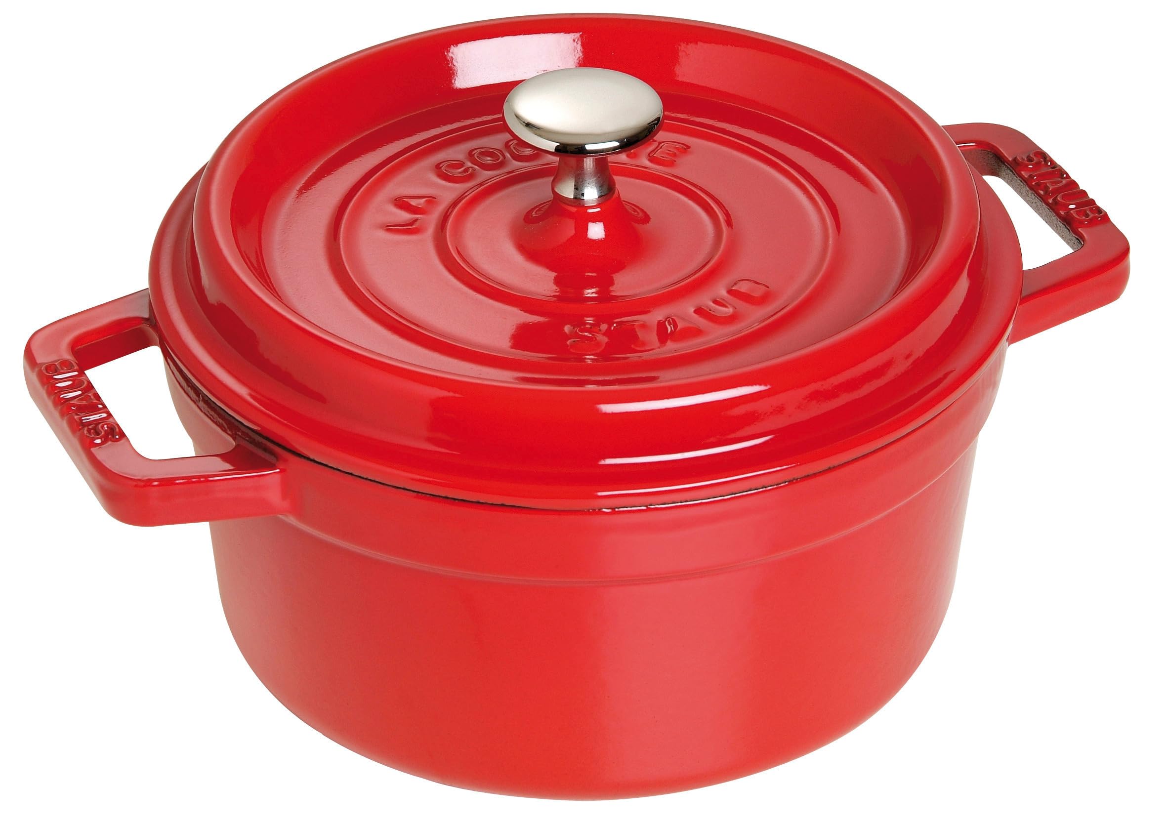 staub ストウブ ピコ ココット ラウンド チェリー 20cm 両手 鋳物 ホーロー 鍋 IH対応 【シリアルナンバー付き日本正規販売品】 La Cocotte Round 40509-820