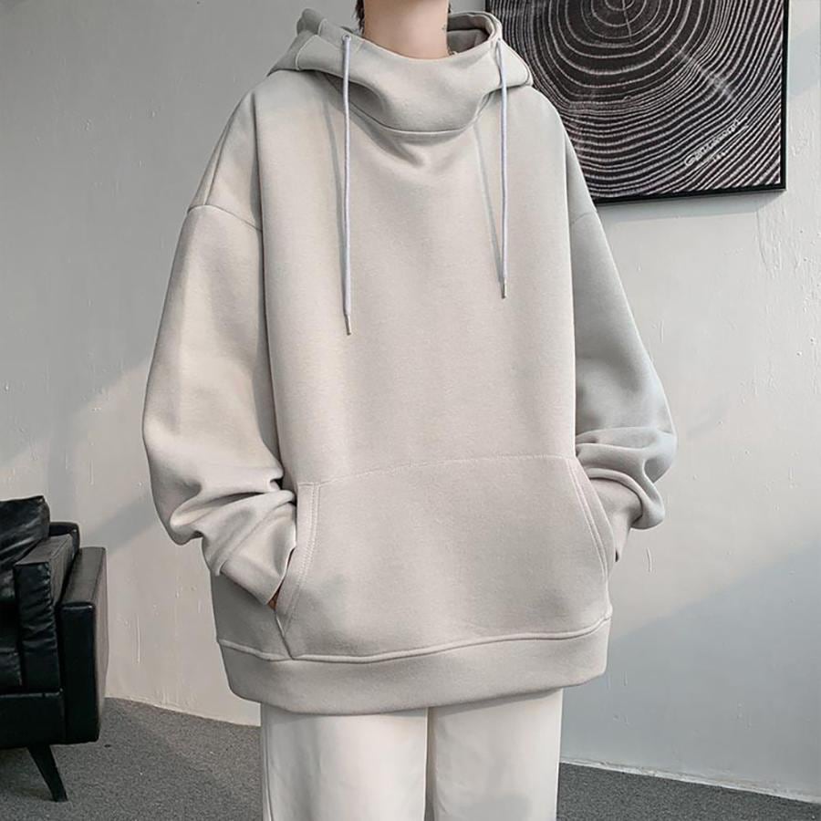 パーカー メンズ 長袖 秋冬 大きいサイズ トレーナー 厚手 防寒 暖かい トップス ユニセックス 無地 ベーシック プルオーバー フード付き カジュアル