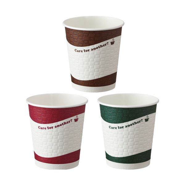 TANOSEE 断熱レリーフカップ Brick Avenue 250ml（8オンス）1セット（1000個：50個20パック）