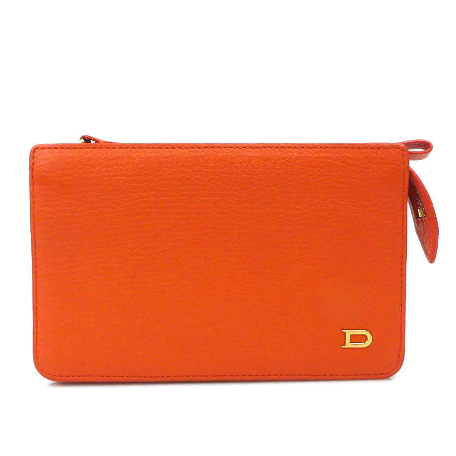 デルヴォー DELVAUX 長財布 レザー オレンジ レディース h31710a