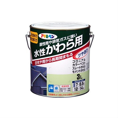 （まとめ買い）水性かわら用 ココナッツブラウン 3L [x3缶セット]