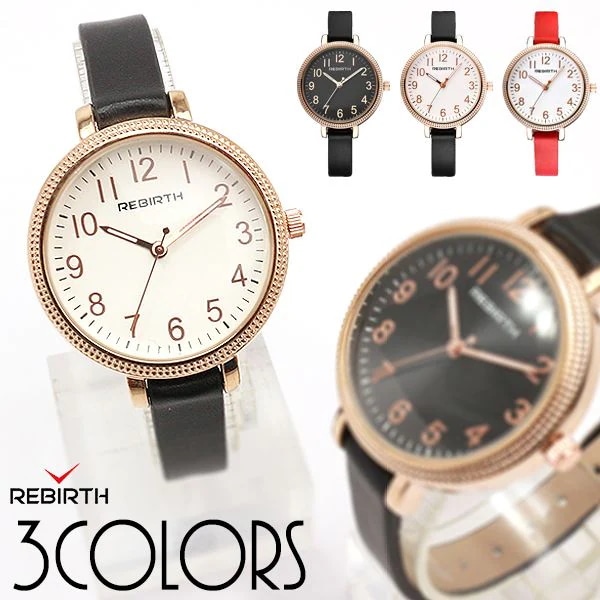 腕時計 REBIRTH リバースセイコームーブメント 日常生活防水 上品でシンプル RB020