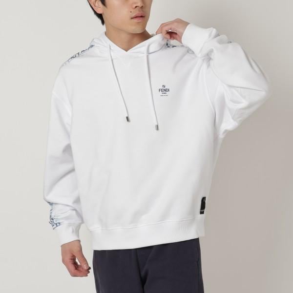 パーカー トップス スウェット フーディー ホワイト ブルー メンズ FY1193 AN22 F0QR0