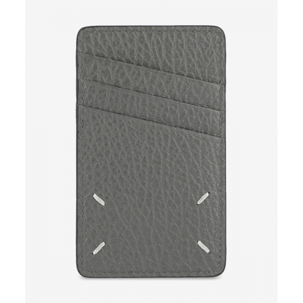 メゾンマルジェラ カレンダーロゴ バーティカルカードホルダー - グレー / SA1VX0017P4455T8127