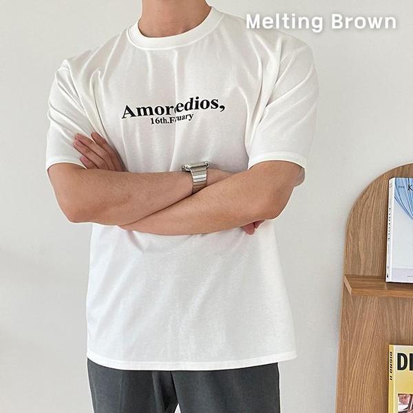 メンズオーバーフィットラウンドティー半袖Tシャツ am3
