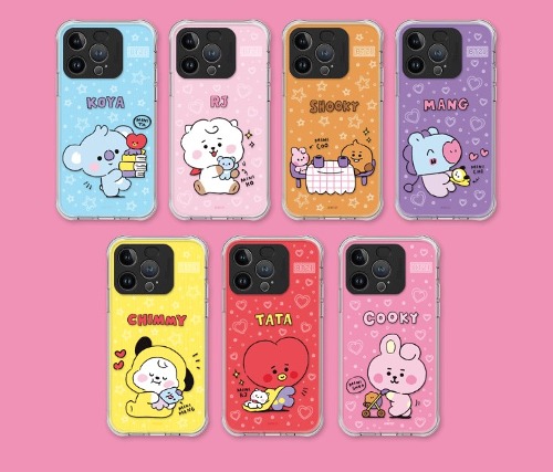 BT21スマホケース キラキラ光る iPhone My Little Buddy 韓国 BTS iPhone13 iPhone12