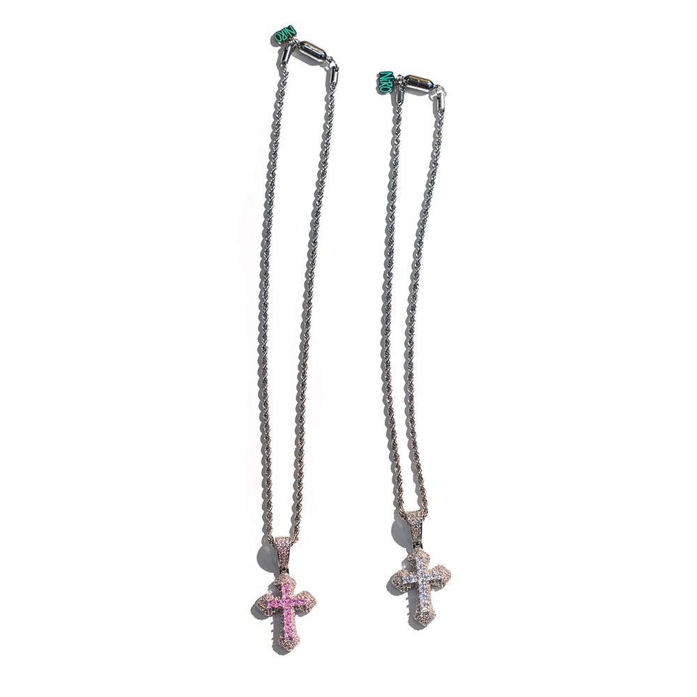 ZiRCONiUM CROSS ROPE CHAiN NECKLACE #111