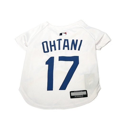 ファンタジーワールド【ペット用品】MLB公式 ドジャース 大谷翔平選手モデル ユニフォーム ジャージ Mサイズ ホワイト P-0849790205635【ペット用野球ウェア】