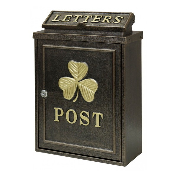 MOJYU WM-068 鋳物壁掛けポスト Clover(クローバー) ブロンズ メーカー直送