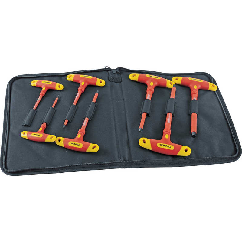 トラスコ中山　TRUSCO 絶縁T型六角棒レンチ7本セット　TZTR-7S