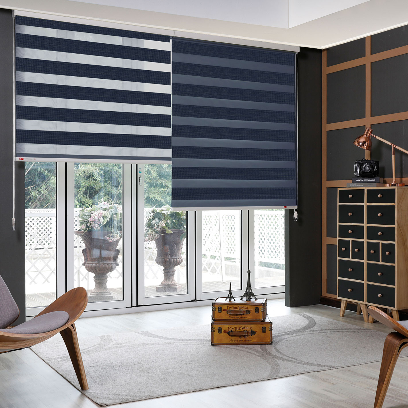 1+1 LUCY 8色 ブラックアウト/コンビブラインド/ロールスクリーン/カスタムメイ