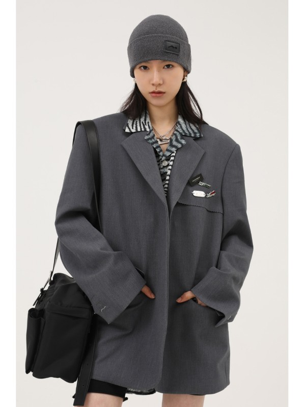 春と秋カジュアルファッションスーツゆったりハイエンド気質ストリートスーツジャケットメンズイントレンド