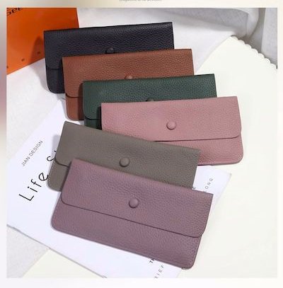 取寄レザーウォレット コンパクト 極薄 ミニウォレット 本革 牛革 カード収納 カラー 薄い かわいい バッグ入る ロングウォレット 財布 持ち運び便利 極薄 レザー コンパクト 折り畳み 本革