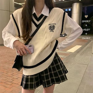 新品✨制服✨セットアップ✨ Qoo10] 新色追加なんちゃって学生制服 セット j : レディース服