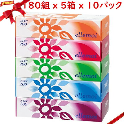 他サイト： エルモア ティシュー 200組 1ケース5箱入り x 12パックの商品画像