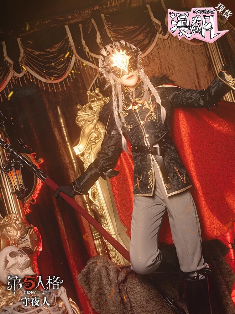 第五人格スーツ 夜警エクリプスマスクウィッグ ハロウィンコスチューム期間限定30%