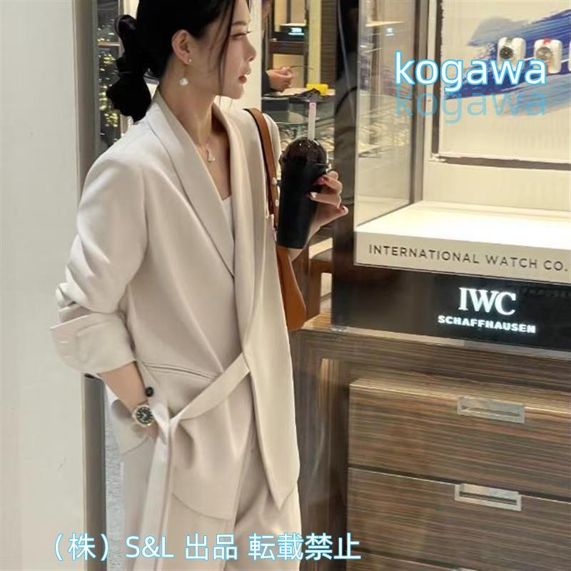 2025新品 数量限定 セットアップ レディース パンツスーツ 2点セット ジャケット ビジネススーツ 株式会社S＆L ワイドパンツ ハイウエスト オフィス ストレートパンツ 秋 冬 春長袖 短納期