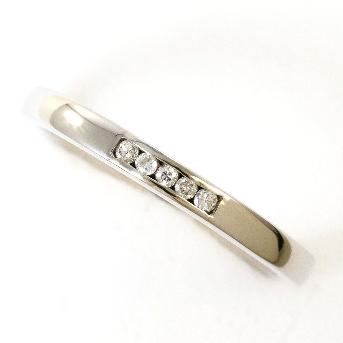 PT900 プラチナ リング・指輪 12.5号 ダイヤモンド 0.05 ct 総重量約4.0g 中古