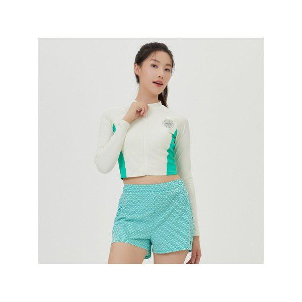 スキッパー レジャー ジップアップ ラッシュガード セット A4BL1PS08OWT