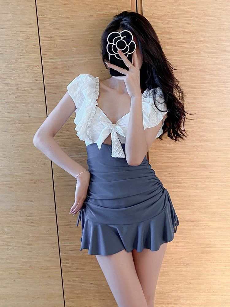 水着 スイムウェア ミニ ミニ丈 ショート ショート丈 袖あり 半袖 フレア かわいい 大人可愛いその他 水着・ラッシュガード