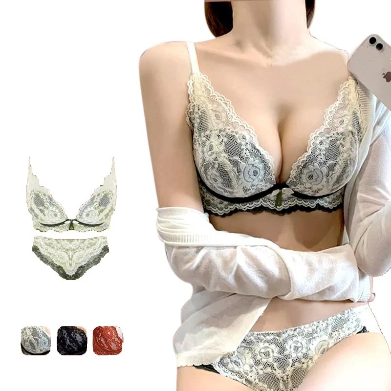 【三枚セット】ブラショーツセット補正 谷間 ノンワイヤーブラ 美胸 美背 脇高 総レース 盛り ブラショーツ セット ランジェリー インナー 美盛 下着 30代 40代 50代 4,867円
