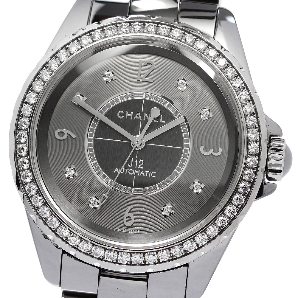 シャネル CHANEL H2566 J12 クロマティック ダイヤベゼル 8P 自動巻き メンズ 良品 _844474【中古】