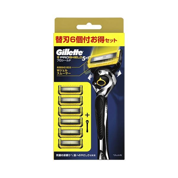 [ポスト投函][P&G]ジレット プロシールド 本体＋替刃6個付