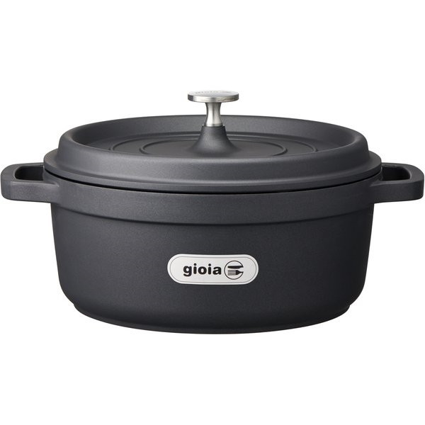 XC-24BK ジョイア ラウンドキャセロール24cm ブラック [IH対応]