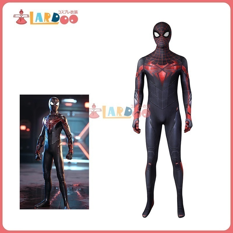 スパイダーマン PS5 Spider-Man Miles Morales Advanced Tech Suit ボデイー コスプレ衣装 コスチューム372