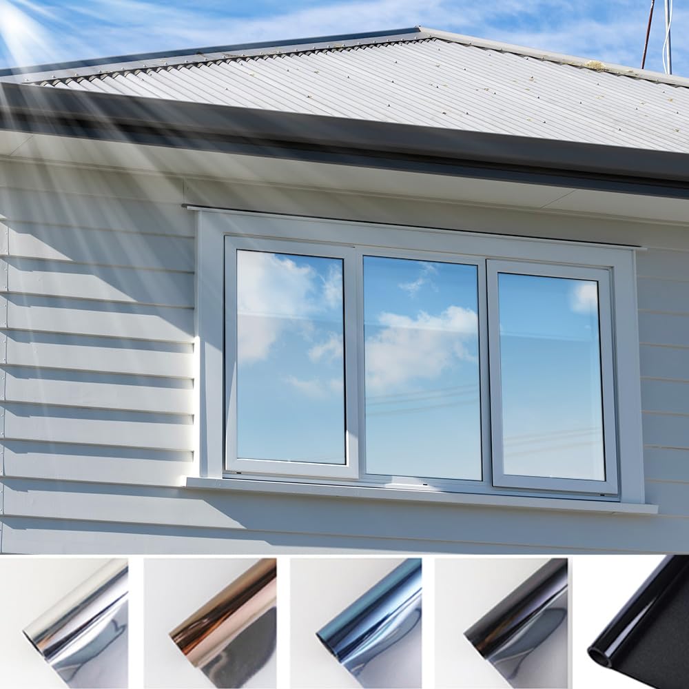 【日本建築協会認証・日本正規品】【2025夏・断熱遮光保温強化】窓用フィルム 防犯フィルム 窓断熱シート UVカット 飛散防止 窓 フィルム 遮熱遮光 窓ガラス目隠しシート マジックミラー 紫外線カッ