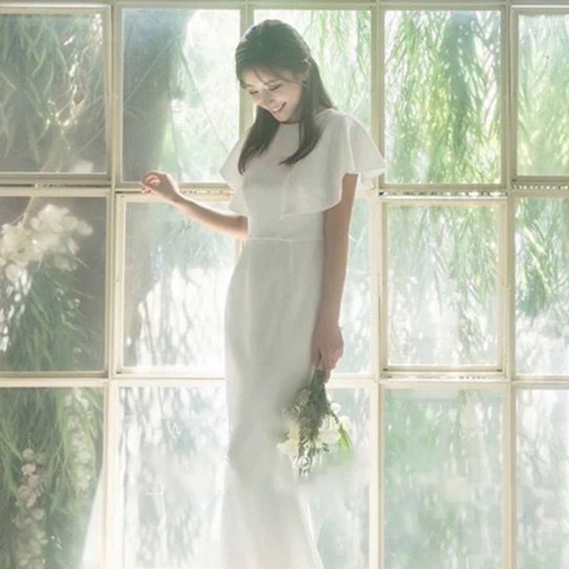 お呼ばれワンピース 結婚式ワンピース 結婚式ワンピース お呼ばれ 結婚式ワンピース 着痩せ 結婚式 ワンピース ライトウェディングドレスフィッシュテール秋の新スタイルフォレストスタイルロングスリムブラ