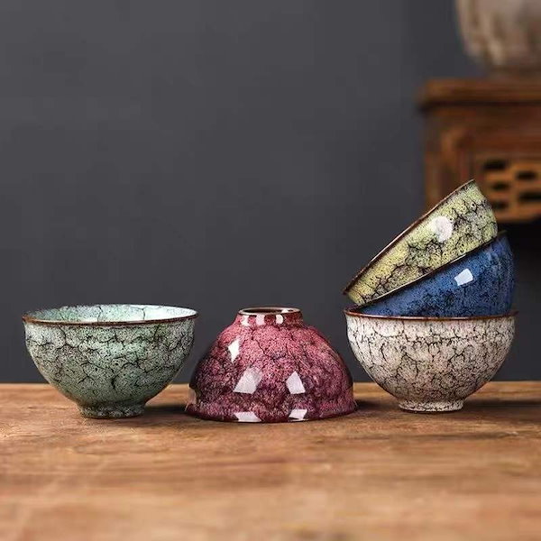Qoo10] 精巧な窯変茶碗 陶磁器の師匠杯 家庭用品