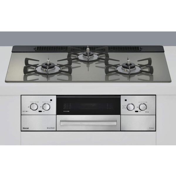 RHS71W42J3RSTW-LP クラシックミラー Lisse（リッセ） ビルトインガスコンロ （プロパンガス用・3口・左右強火力タイプ・幅75cm）