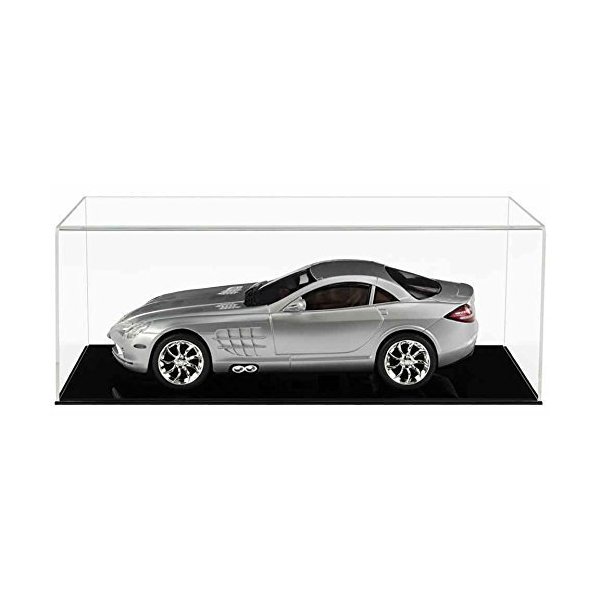 1:12 Scale Model Car Acrylic Display Case with a Flat Black Base 並行輸入品